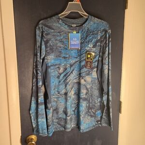 Mens Real Tree Blue Camo Long Sleeved Shirt